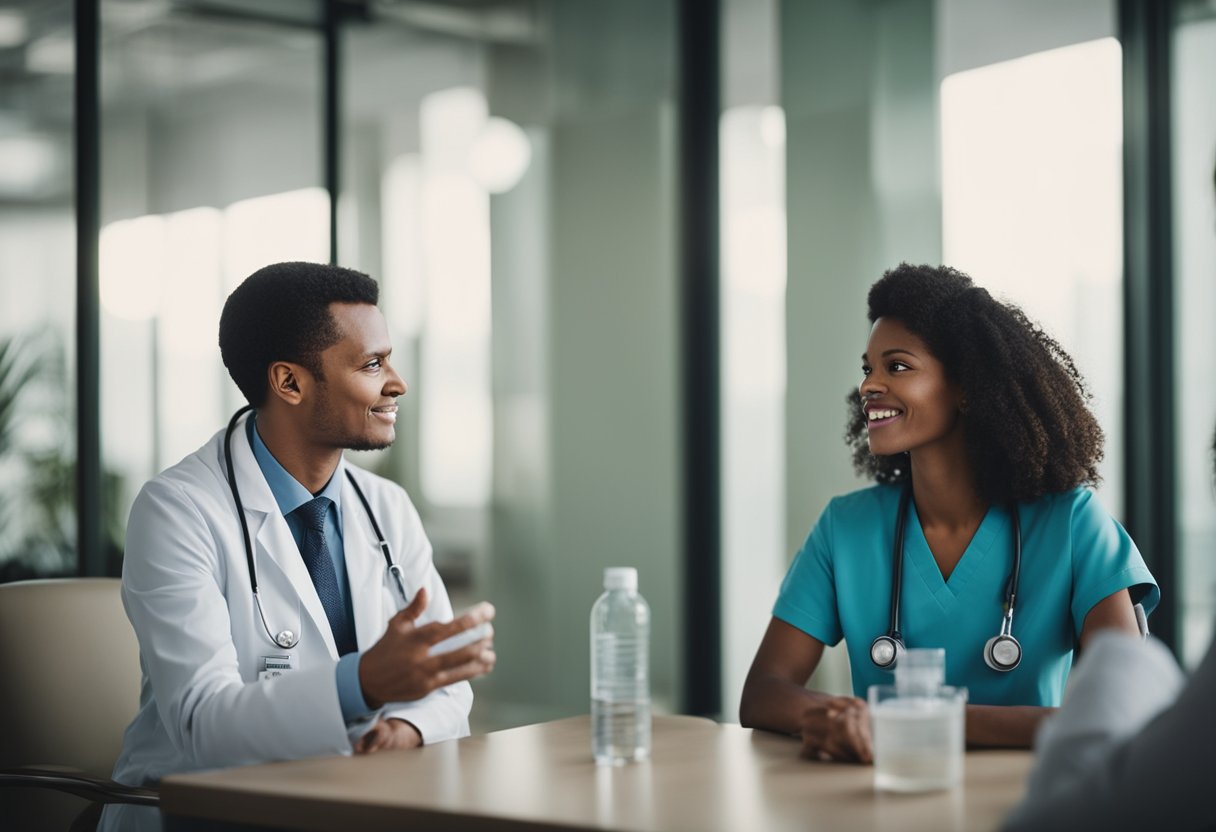 A healthcare provider discusses Focalin and alcohol with a patient